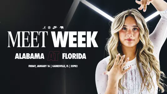 Alabama gym at Florida meet preview info graphic
