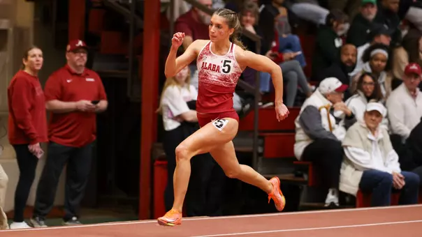 1/17/26 MWTR Alabama vs Indiana Invitational
Alabama Track & Field Athlete McCauley Flanagan (Sprints)
Photo by Jeff Hanson