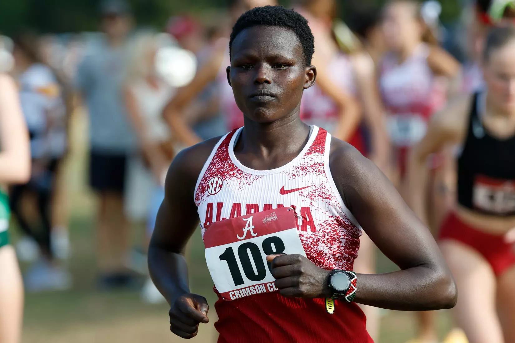 Alabama Track Athlete Sharon Kipchumba (Cross Country/Distance) in action during the Crimson Classic at Harry Pritchett Running Park in Tuscaloosa, AL on Friday, Oct 16, 2026.