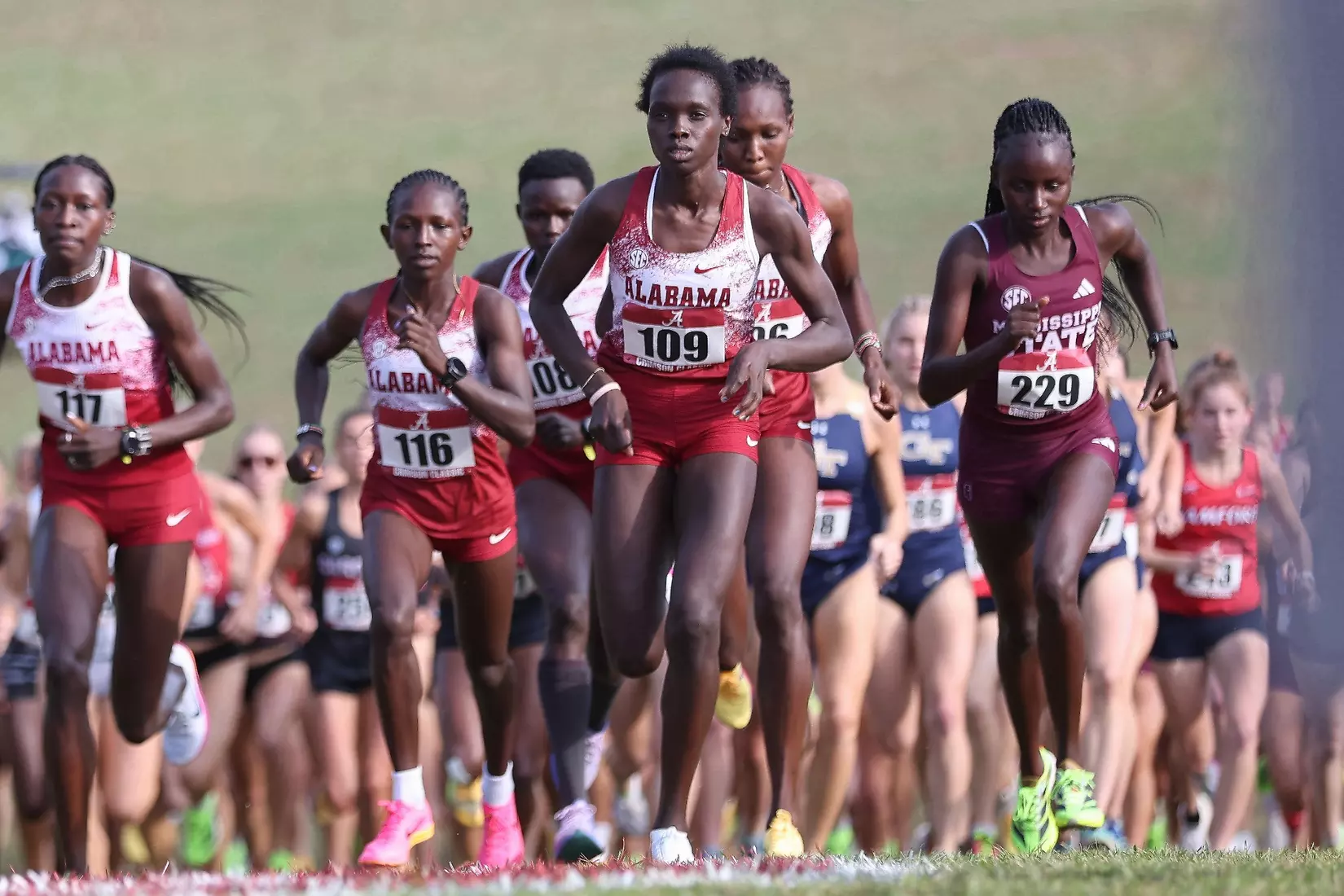 Alabama Track Athlete Caren Kiplagat (Cross Country/Distance) in action during the Crimson Classic at Harry Pritchett Running Park in Tuscaloosa, AL on Friday, Oct 16, 2026.