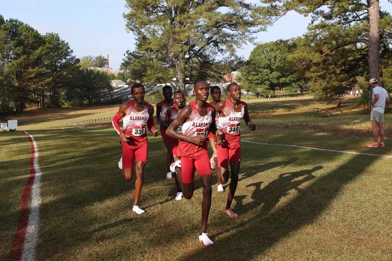 The University of Alabama Men's Track and Field Team in action during the Crimson Classic at Harry Pritchett Running Park in Tuscaloosa, AL on Friday, Oct 16, 2026.