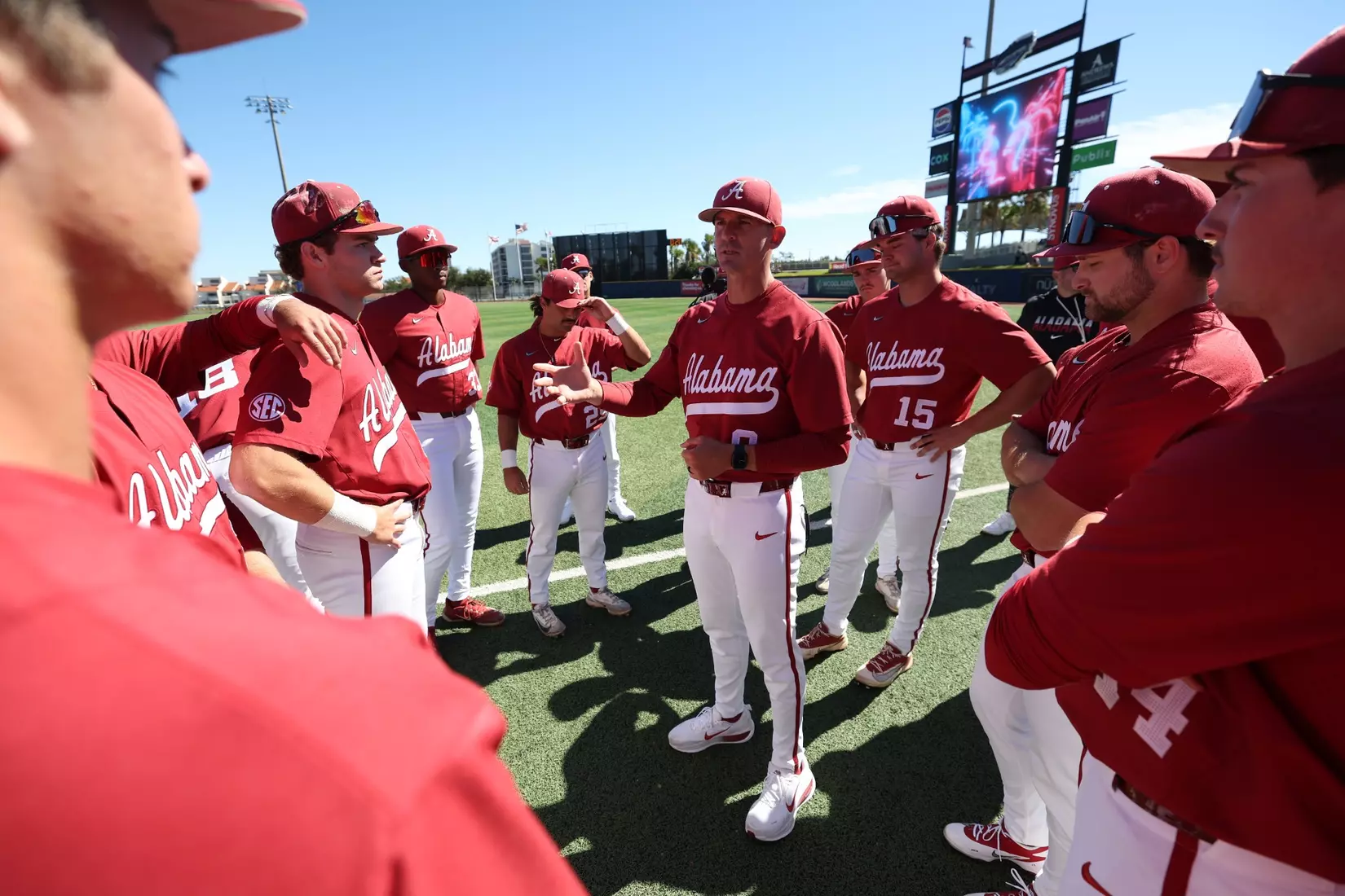 Alabama Assistant Coach Anthony Papio pregame against Georgia Tech at Blue Wahoos Stadium in Pensacola, FL on Saturday, Oct 17, 2026.