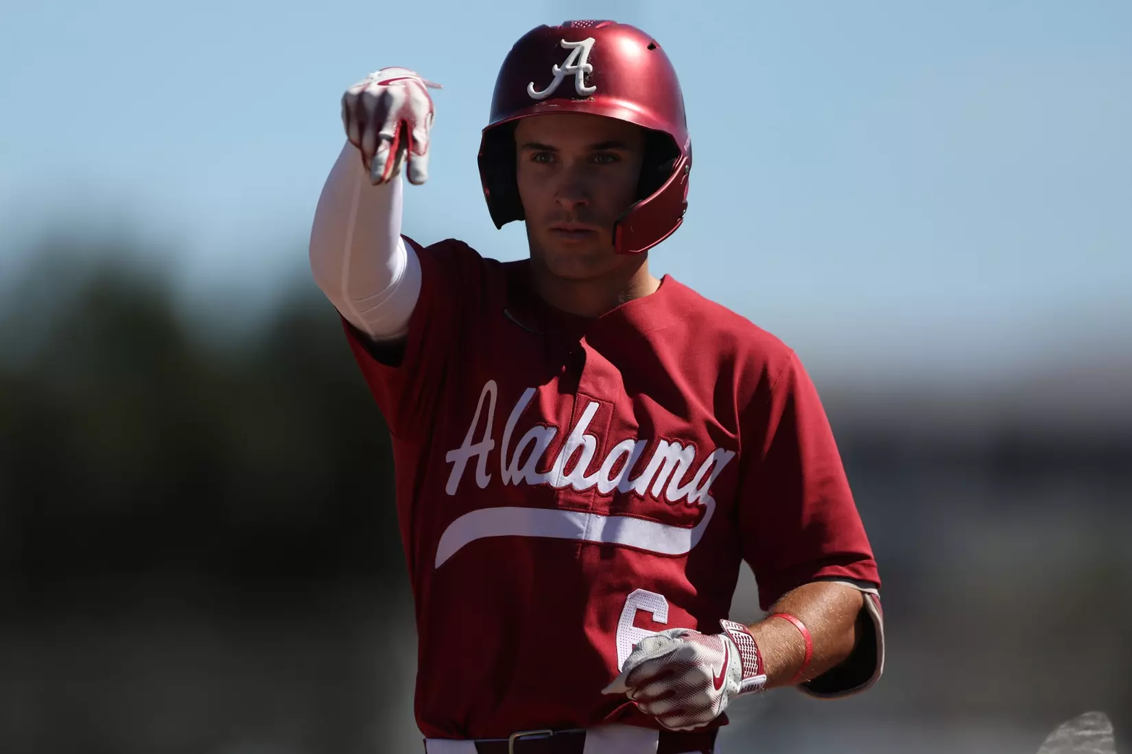 Alabama Baseball Player Evan Taylor (6) in action against Georgia Tech at Blue Wahoos Stadium in Pensacola, FL on Saturday, Oct 17, 2026.