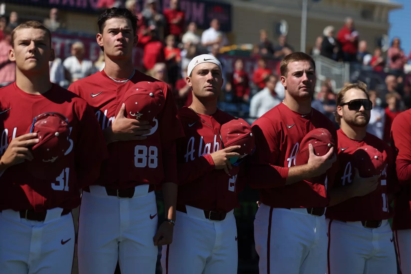 The University of Alabama Baseball Team pregame against Georgia Tech at Blue Wahoos Stadium in Pensacola, FL on Saturday, Oct 17, 2026.