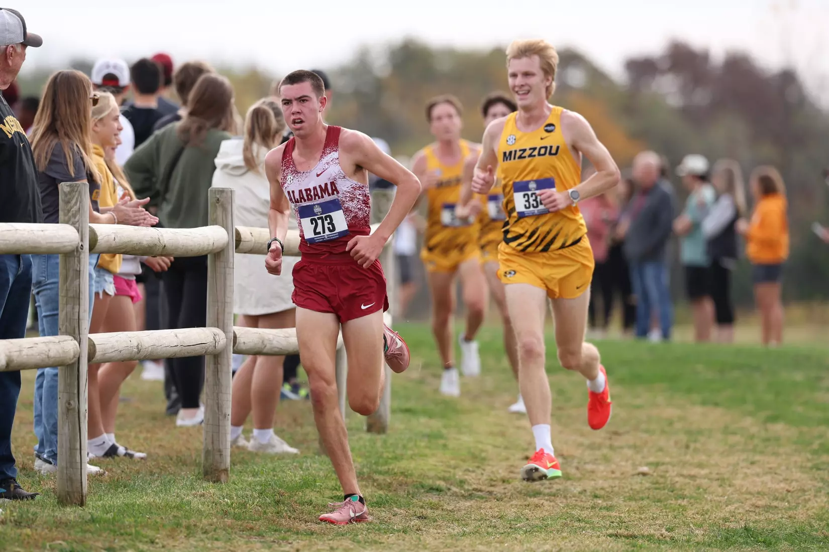 Alabama Track Athlete Ethan Locke competes during the SEC Cross Country Championships at Gans Creek Cross Country Course in Columbia, MO on Friday, Oct 30, 2026.