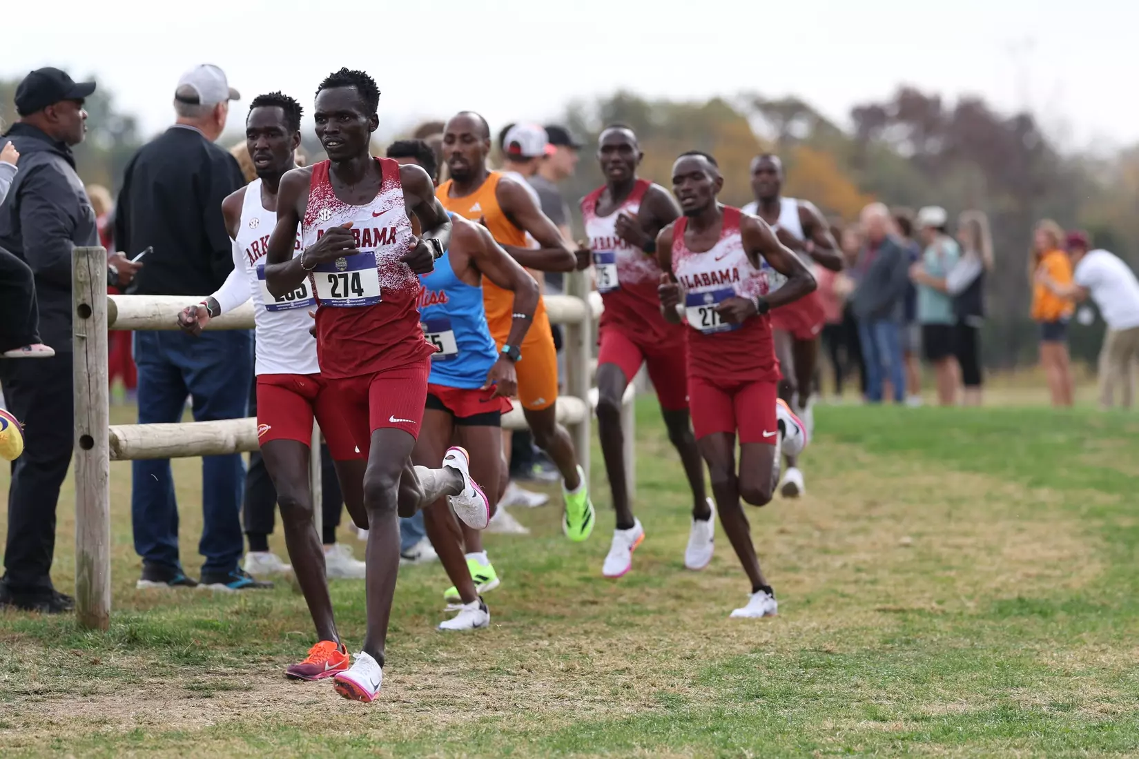 Alabama Track Athlete Dismus Lokira competes during the SEC Cross Country Championships at Gans Creek Cross Country Course in Columbia, MO on Friday, Oct 30, 2026.