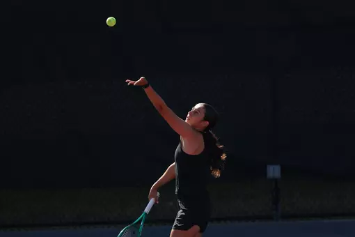 Alabama Tennis Player Korina Roso in action during the Roberta Allison Fall Classic at The University of Alabama Tennis Stadium in Tuscaloosa, AL on Friday, Oct 30, 2026.