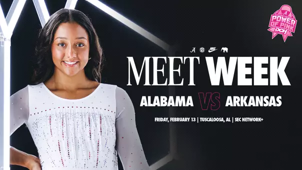 alabama gymnastics power of pink premeet graphic