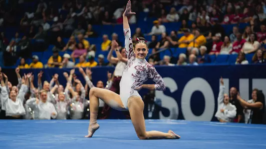 Alabama gymnast Gabby Gladieux wins SEC floor exercise title