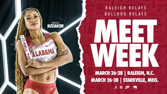 alabama track and field raleigh relays bulldog relays meet week preview graphic