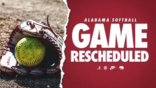 Alabama softball game rescheduled graphic