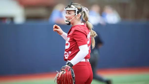 Jocelyn Briski (23) pitching vs. Ole Miss (March 8, 2026)