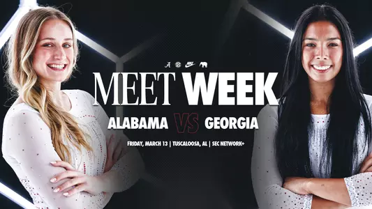 alabama gymnastics meet week preview graphic vs georgia