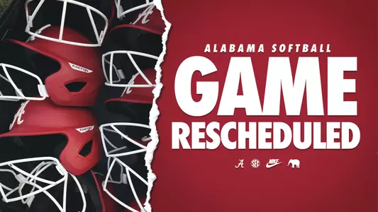 Alabama softball game rescheduled graphic