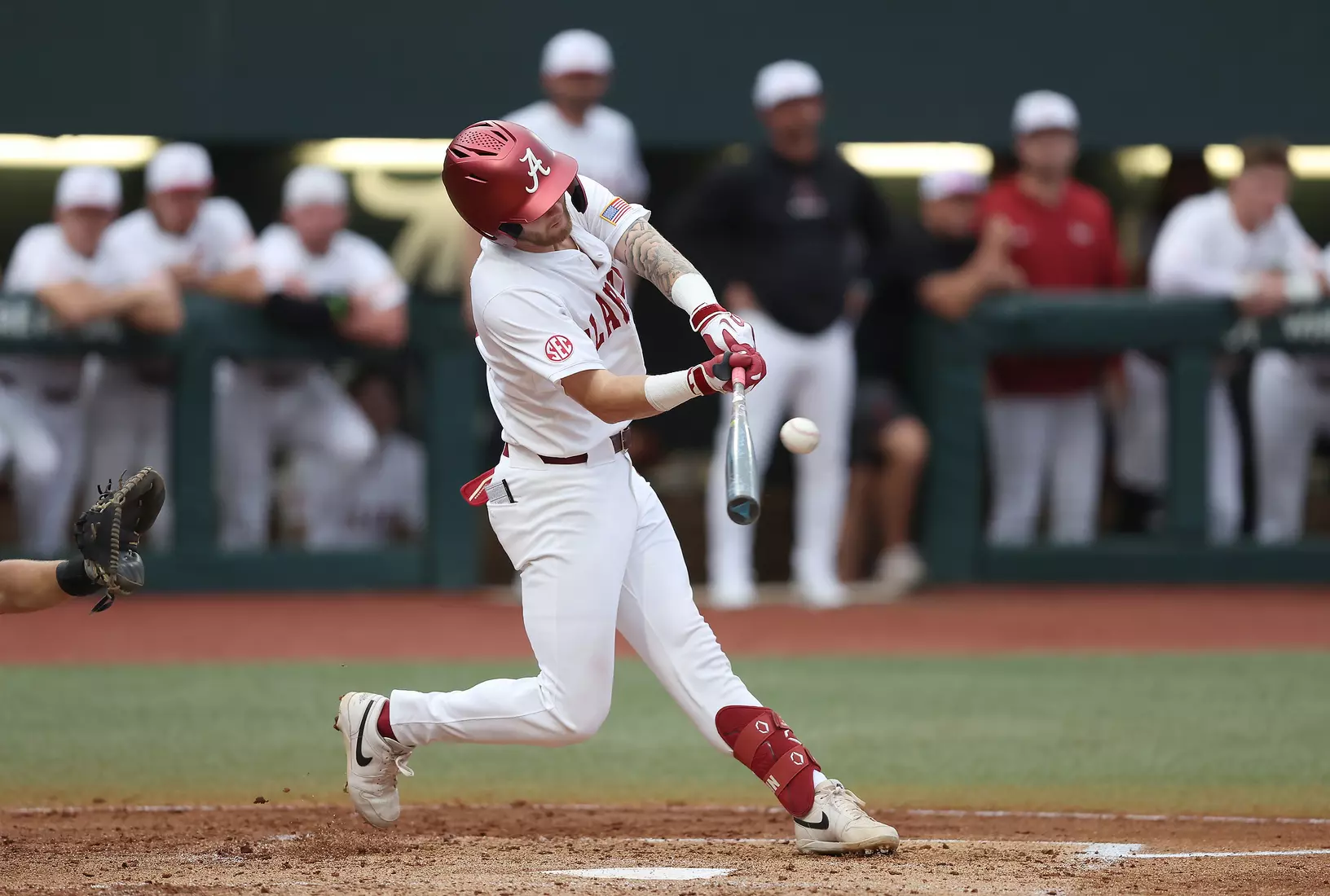 Alabama Baseball Player Luke Vaughn (13) in action against Vanderbilt at Sewell-Thomas Stadium in Tuscaloosa, AL on Thursday, Apr 30, 2026.