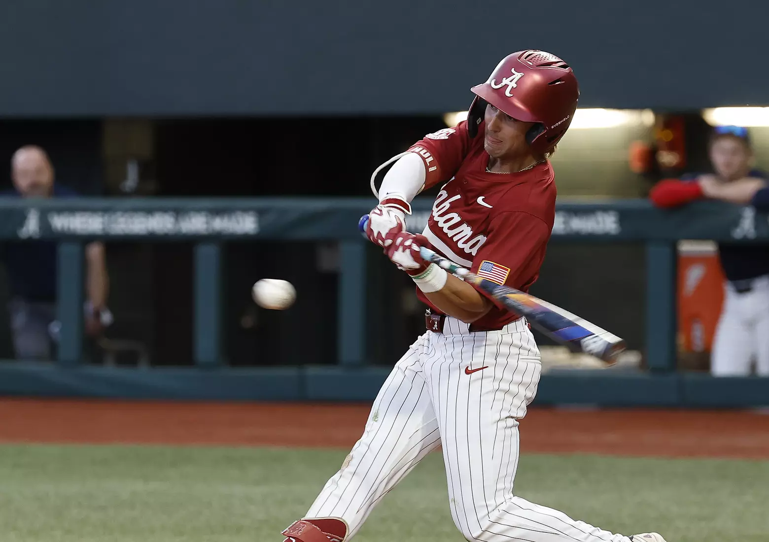 Alabama Baseball Player Brennan Holt (4) in action against Ole Miss at Sewell-Thomas Stadium in Tuscaloosa, AL on Friday, May 15, 2026.
