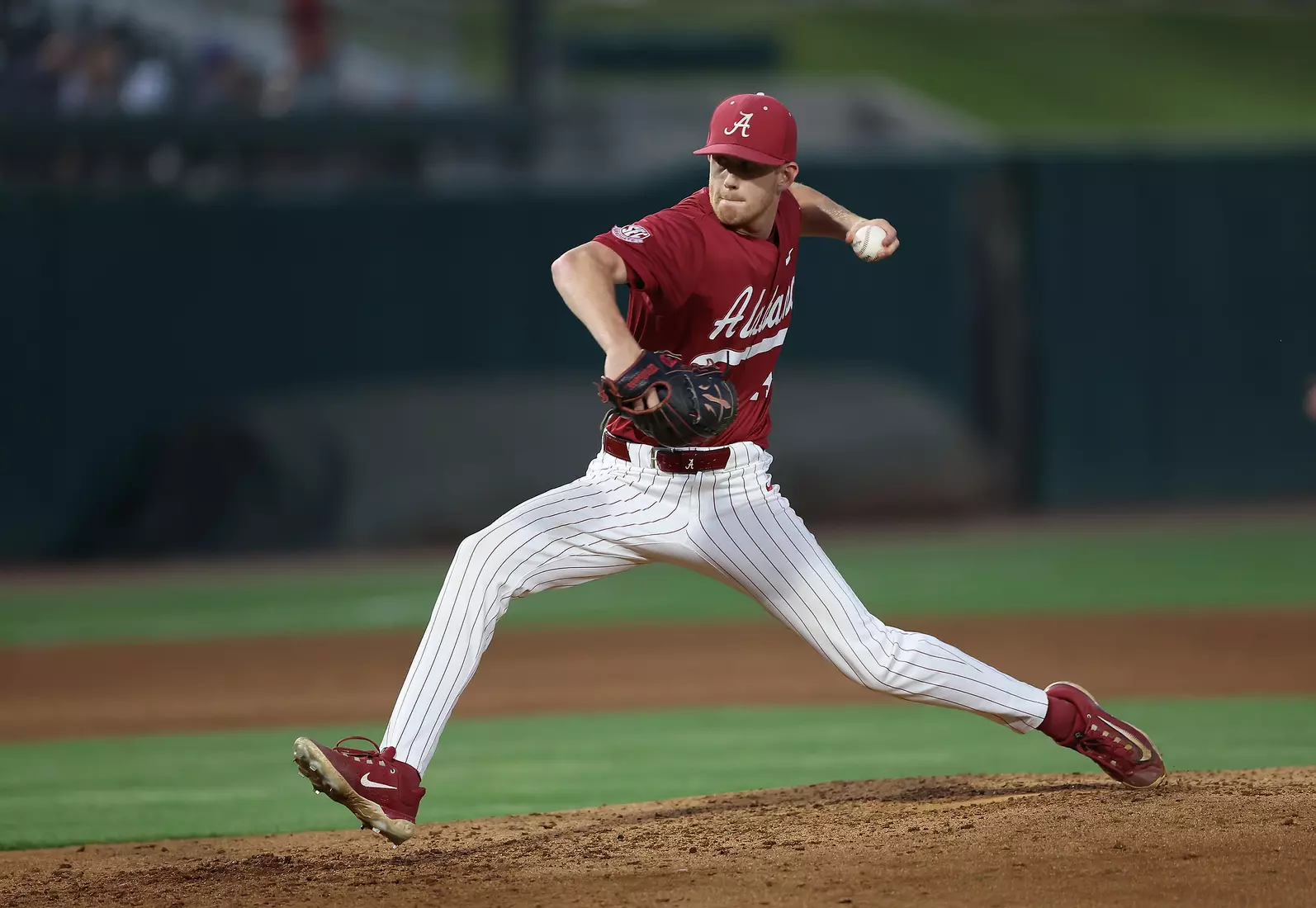 Alabama Baseball Player Evan Steckmesser (44) in action against Ole Miss at Sewell-Thomas Stadium in Tuscaloosa, AL on Friday, May 15, 2026.