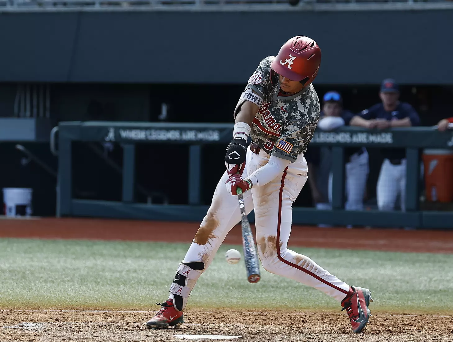 Alabama Baseball Player Bryce Fowler (9) in action against Ole Miss at Sewell-Thomas Stadium in Tuscaloosa, AL on Saturday, May 16, 2026.
