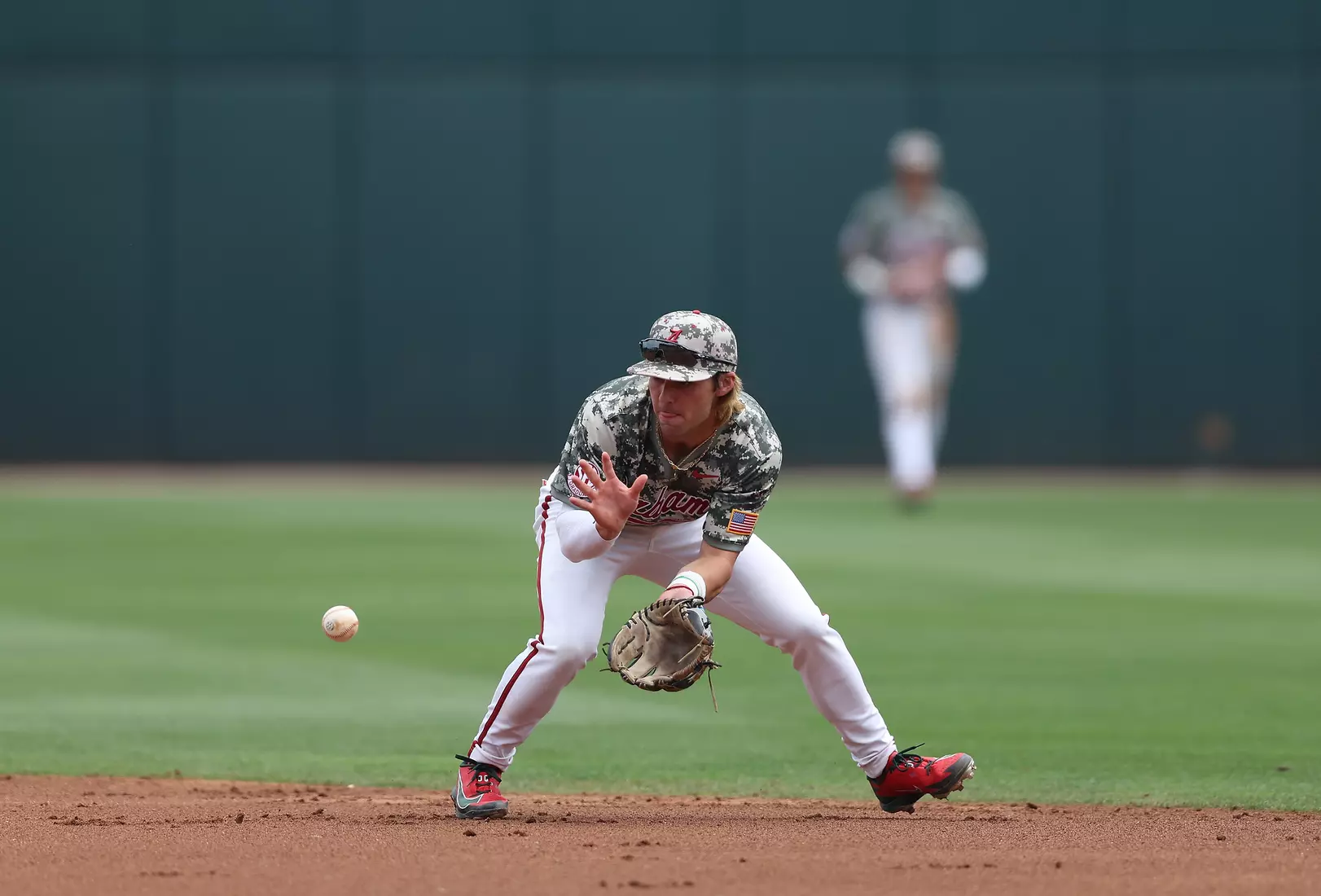 Alabama Baseball Player Brennan Holt (4) in action against Ole Miss at Sewell-Thomas Stadium in Tuscaloosa, AL on Saturday, May 16, 2026.