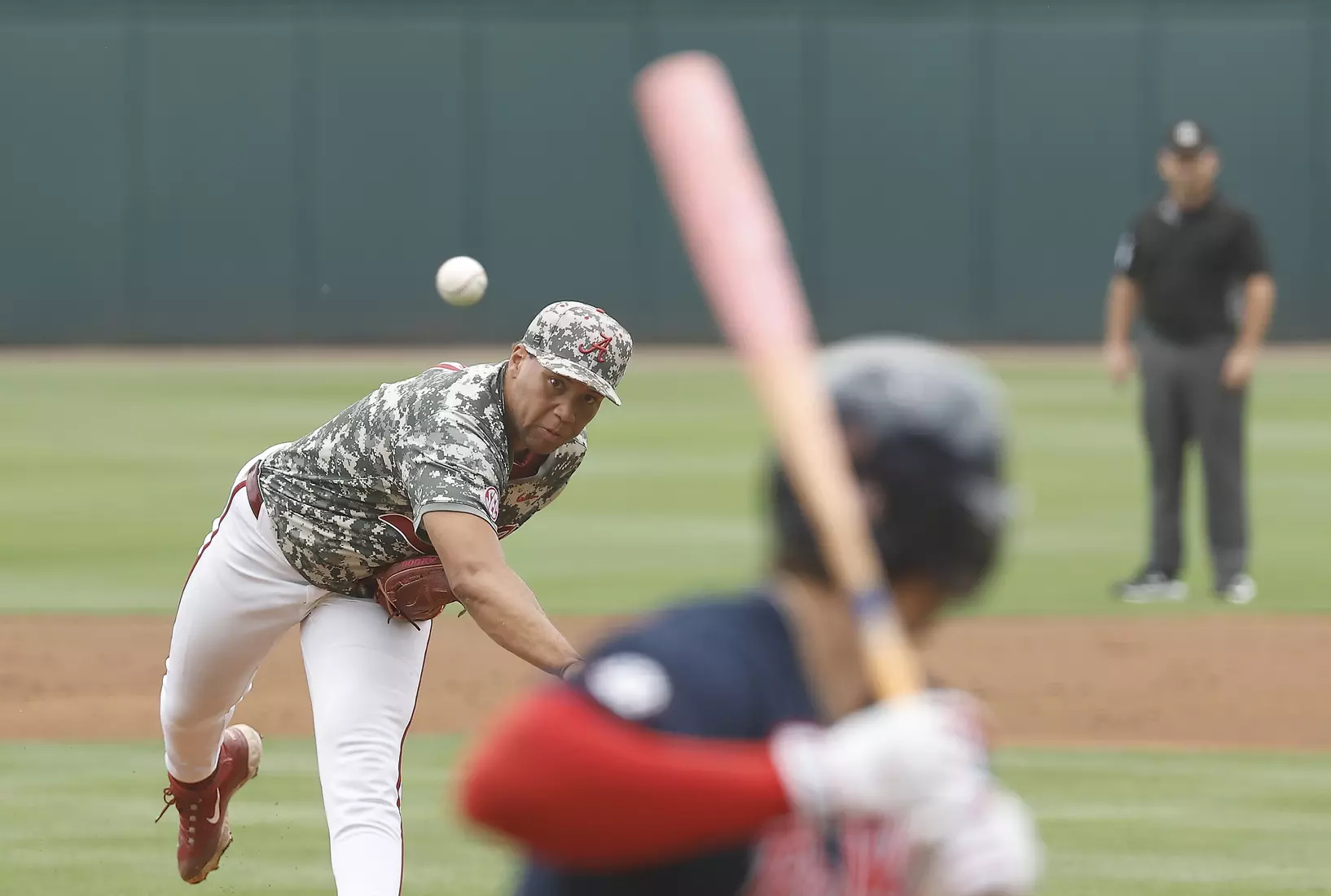 Alabama Baseball Player Myles Upchurch (11) in action against Ole Miss at Sewell-Thomas Stadium in Tuscaloosa, AL on Saturday, May 16, 2026.