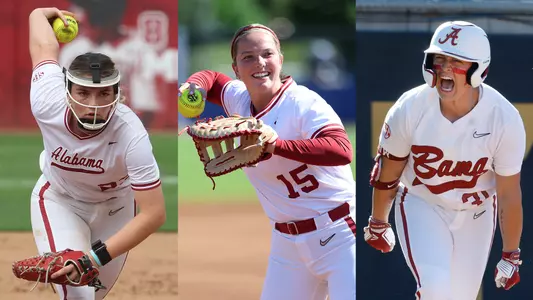 2026 NFCA All-Americans Jocelyn Briski, Brooke Wells and Alexis Pupillo