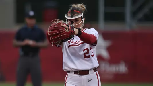Jocelyn Briski (23) pitching vs. South Carolina (April 30, 2026)