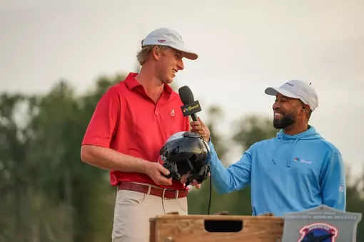 William Jennings interviewed on Golf Channel after winning the Folds of Honor individual title