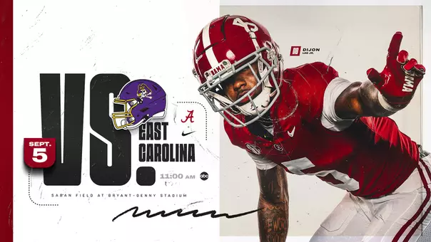 Football vs. East Carolina September 5 at 11 a.m.