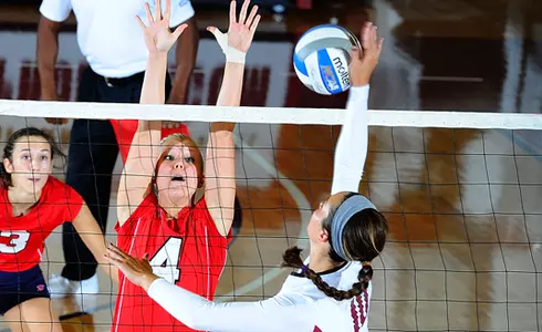 VOLLEYBALL OUTLASTS THE CITADEL IN FIVE Image