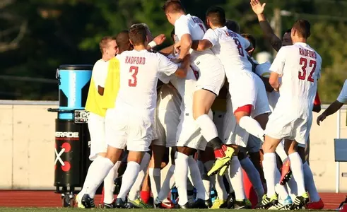 Men's Soccer celebration