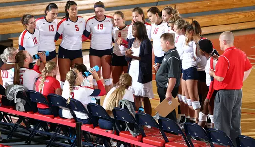 Volleyball bench huddle