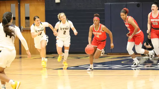 Bryonna dribbling at ETSU 2019