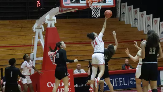 Makaila deflecting the rebound vs. USC Upstate