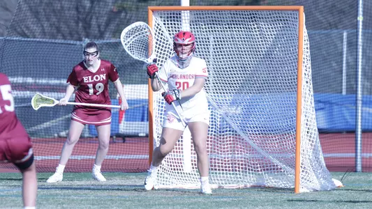 Maddie Bowman in net vs. Elon 2020