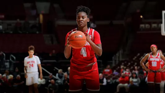 Khiana Johnson shooting free throws at Ohio State