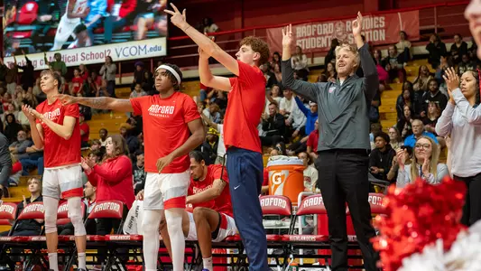 Men's Basketball Bench Celebration W&M 2024