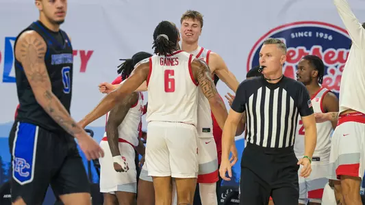 Radford MBB Quarterfinal Win Celebration 2025