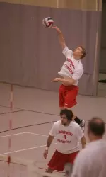 SHU Volleyball Sweeps Rivier, 3-0 Image