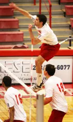 Men's Volleyball Takes Down Rivier, 3-0 Image