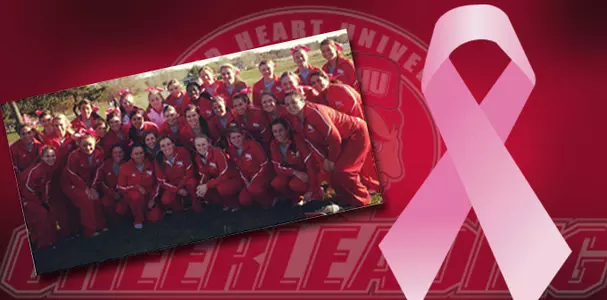 Cheerleaders Continue Community Outreach; Participate in Breast Cancer Walk Image