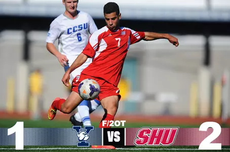Men's Soccer Earns First Win of 2015 In Double-Overtime Over Yale Image