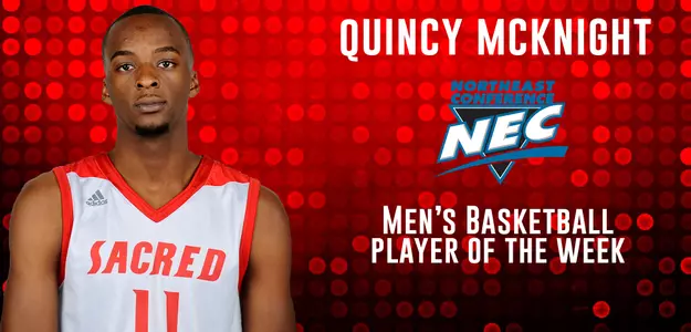 Quincy McKnight Named NEC Men's Basketball Player of the Week Image