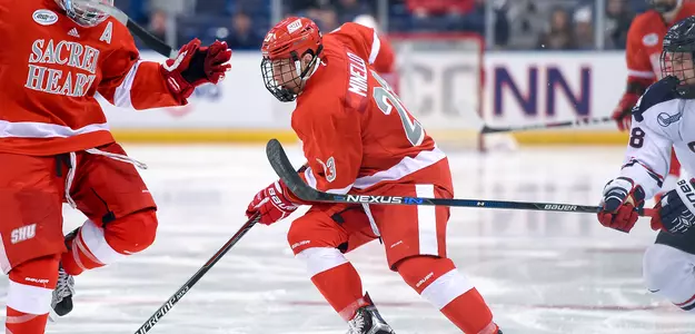 Pioneers Rally in Third Period for a 4-2 Win over UConn Image
