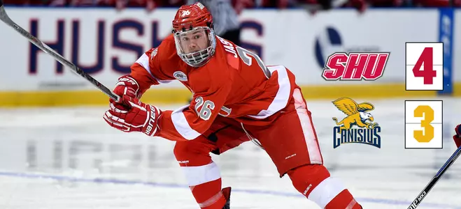 Men's Hockey Rallies, Hangs On For 4-3 Win At Canisius Image