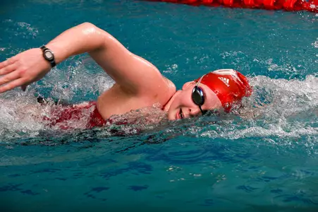 Swimming Wraps Up Dual Meet Season With NEC Win Image