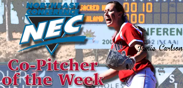 Carlson Earns First Co-NEC Pitcher of the Week Honor Image
