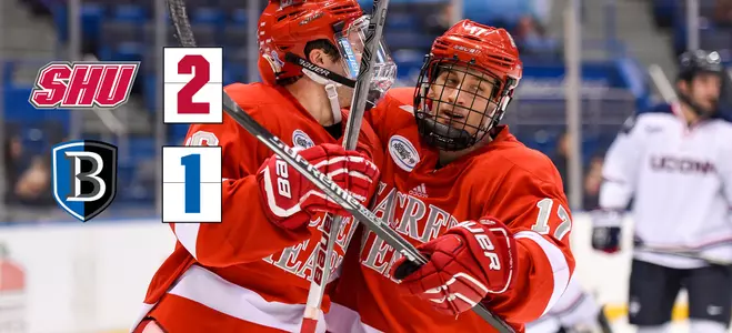 Men's Hockey Forces Game 3 At Bentley After 2-1 OT Win Image
