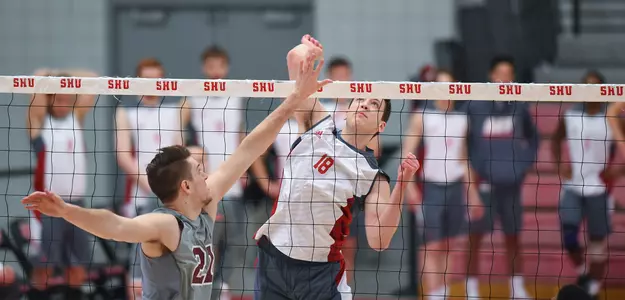 SHU Takes First Set; Fall to George Mason in Four Image