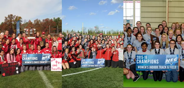 Women's Track Wins Second Straight NEC Title; Men's Track Finishes Sixth Image