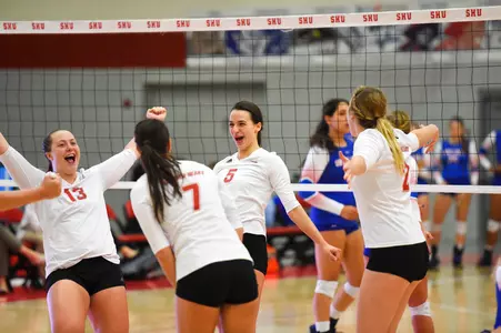 SHU Volleyball start season with a 3-0 sweep vs Delaware State Image
